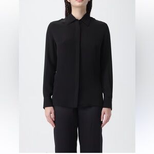 Giorgio Armani Black Long Sleeve hidden Button Up Men’s Shirt. Size 52